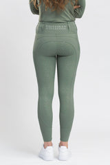 Equestrian Collective Honeycomb Technical Tights - Sage