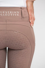 Equestrian Collective Honeycomb Technical Tights - Dusty Rose