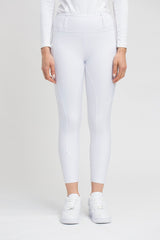 Equestrian Collective Competition Honeycomb Technical Tights - White
