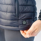Woof Wear Heated Gilet power button with three heat settings