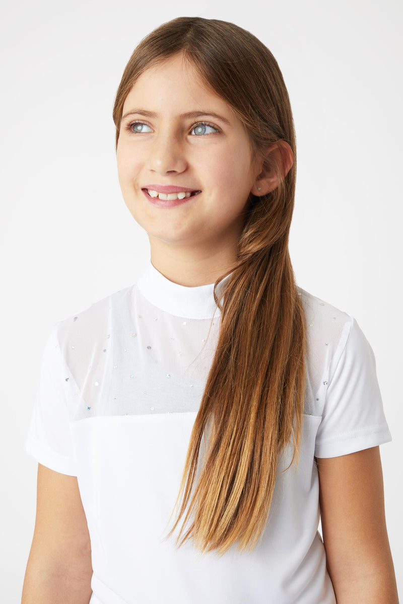 Horze Kaya Kids' Show Shirt with Rhinestone Detail