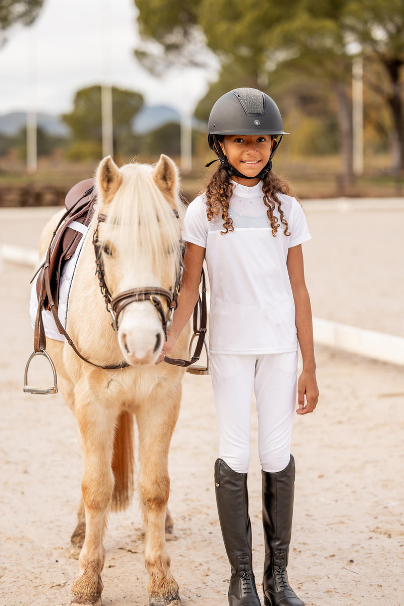 Horze Kaya Kids' Show Shirt with Rhinestone Detail