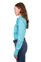 Wrangler Women's Janice Print Western Long Sleeve Shirt