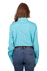Wrangler Women's Janice Print Western Long Sleeve Shirt