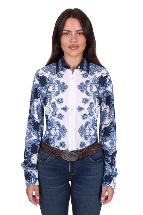 Wrangler Women's Linda Print Long Sleeve Shirt