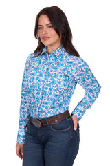 Wrangler Women's Alissa Print Western Long Sleeve Shirt