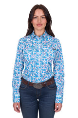 Wrangler Women's Alissa Print Western Long Sleeve Shirt