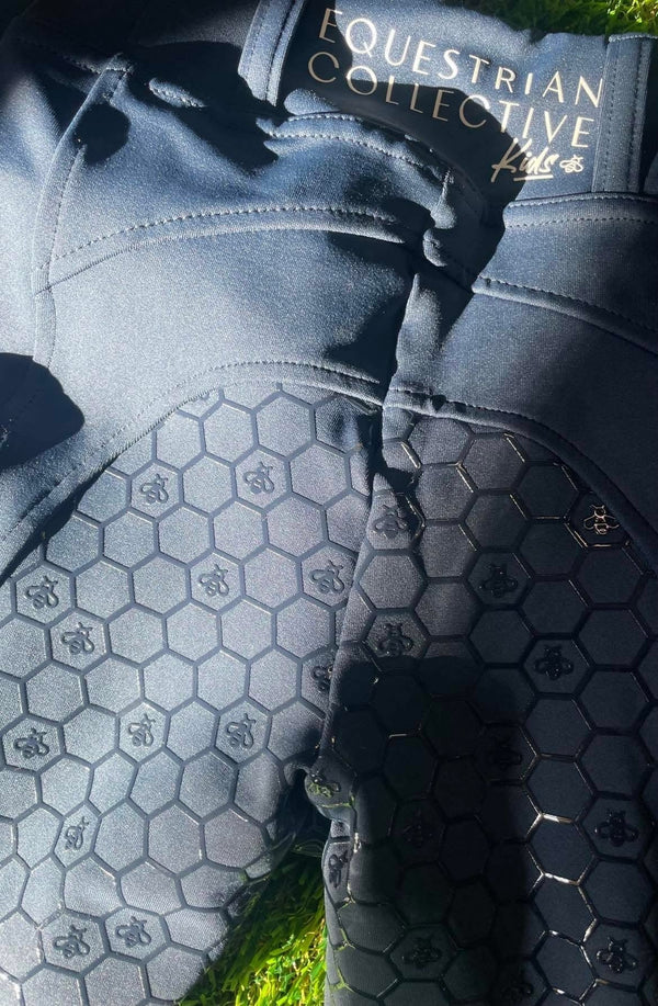 Equestrian Collective Youth Honeycomb Technical Tights - Navy