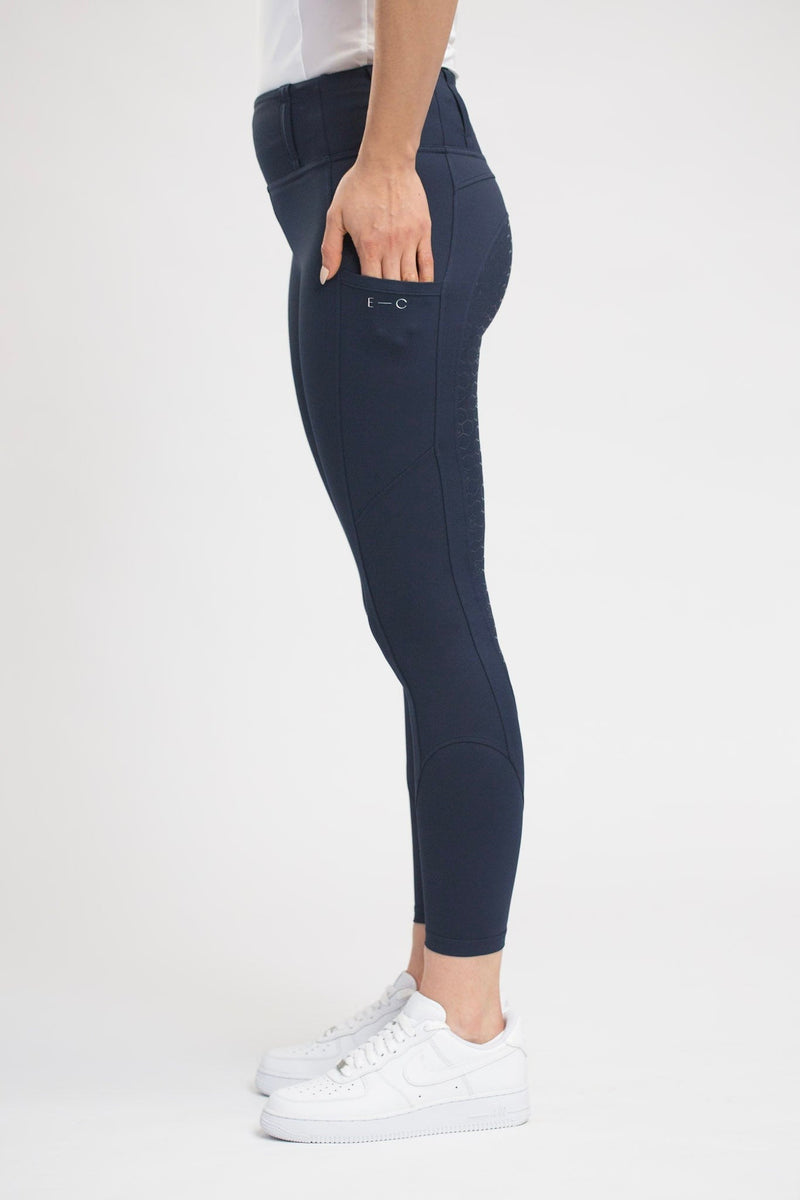Equestrian Collective Honeycomb Technical Tights - Navy