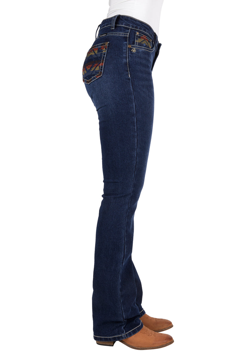 Pure Western Womens Ola Relaxed Rider Jean - 36" Leg