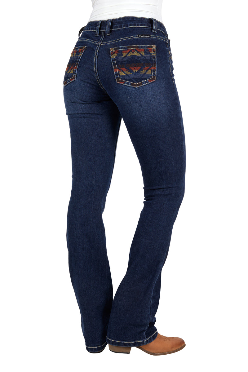 Pure Western Womens Ola Relaxed Rider Jean - 36" Leg