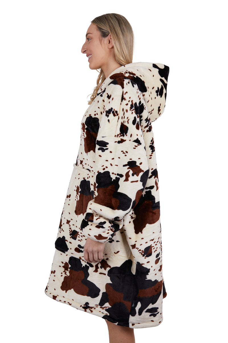 Pure Western Cow Print Snuggle Hoodie