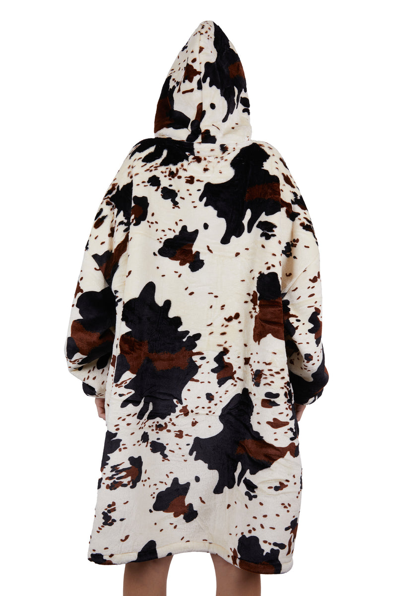 Pure Western Cow Print Snuggle Hoodie