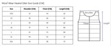 Woof Wear Heated Gilet quilted heated riding vest size guide chart