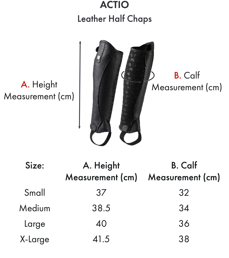 Premier Equine Actio Leather Half Chaps 