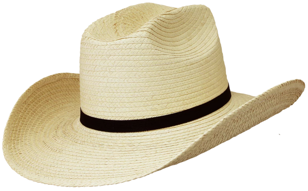 Sunbody Hat - Kids Cattleman Palm Leaf Hat - Natural