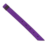 Purple western saddle offside billet strap
