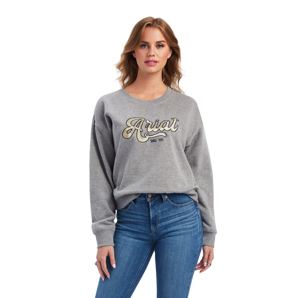 Ariat REAL Metallic Varsity Logo Sweatshirt