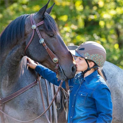 Troxel Dakota Helmet - Turquoise Paisley