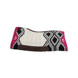 Fort Worth Navajo Felt Lined Saddle Pad - Black/Pink/Cream