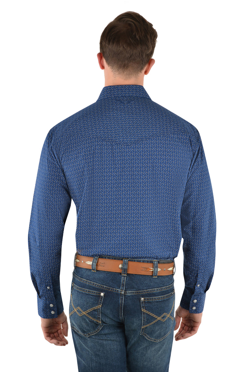 Pure Western Duke Print Western Long Sleeve Shirt