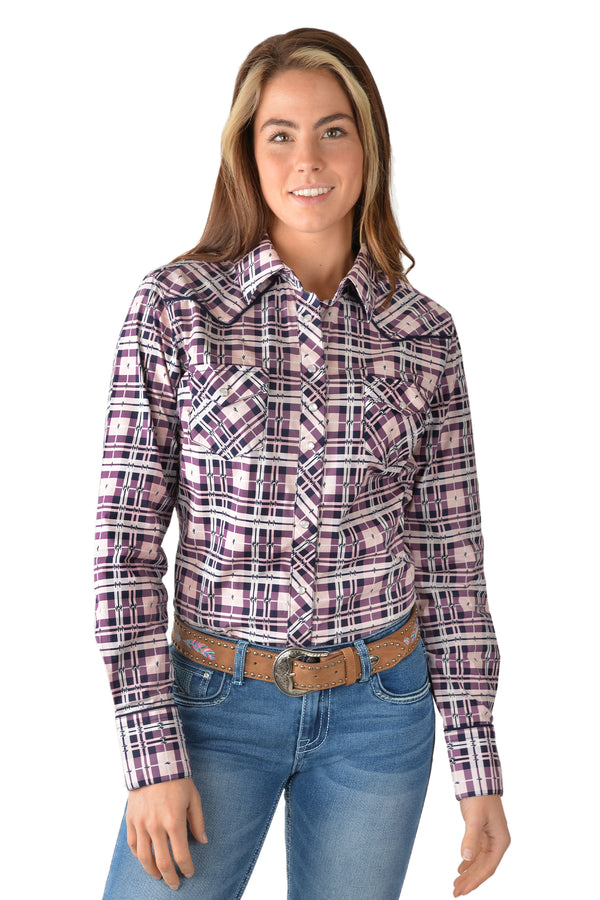 Pure Western Victoria Check Western Long Sleeve Shirt