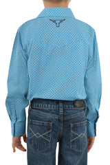 Pure Western Roy Print Western Long Sleeve Shirt - Boys