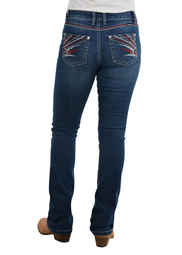PURE WESTERN - WOMENS STEPH BOOT CUT JEAN - 34 LEG