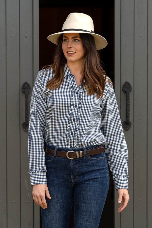 Thomas Cook Isla Gingham Wool Shirt - Womans