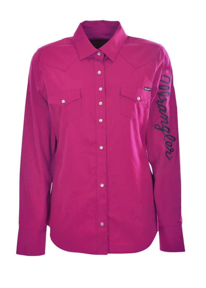 Wrangler Logo Long Sleeve Drill Shirt