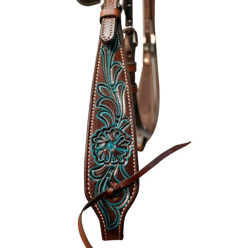 Fort Worth Turquoise Flower Headstall