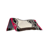 Fort Worth Navajo Felt Lined Saddle Pad - Black/Pink/Cream