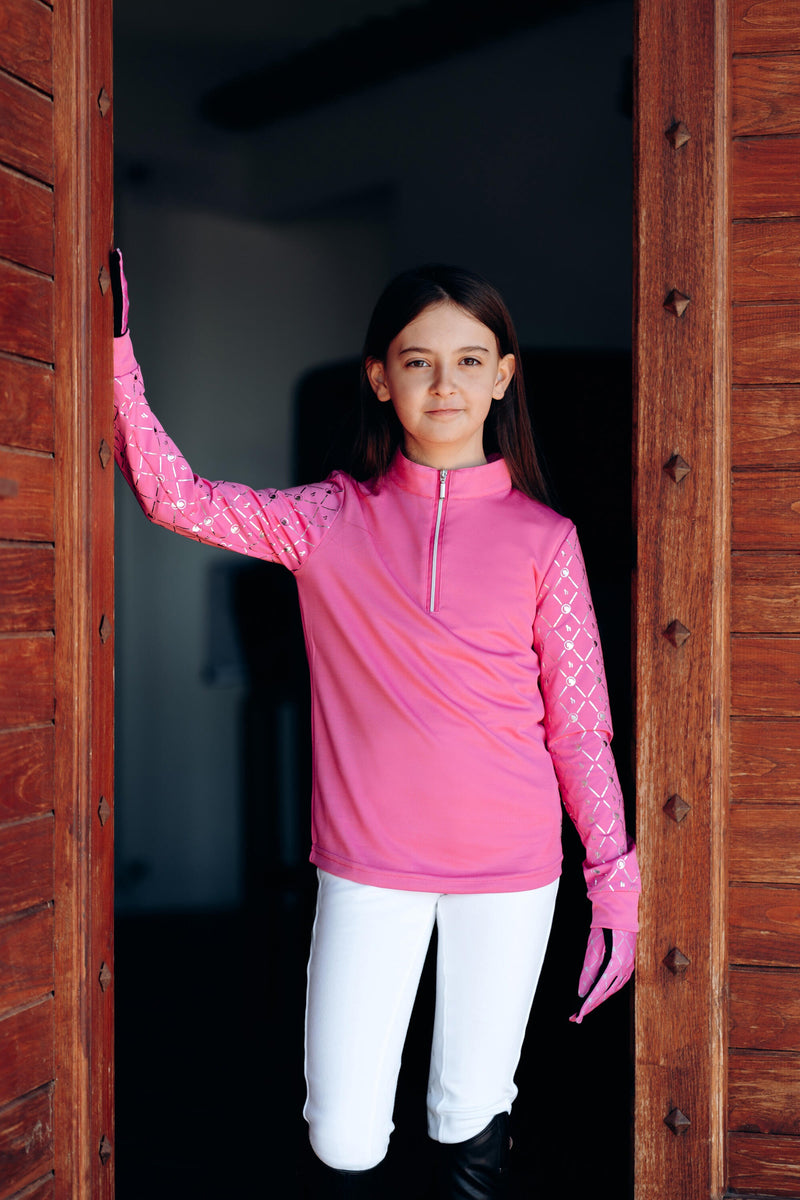 Horze Fia Kids Training/Show Shirt with Long Sleeves