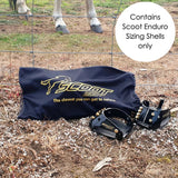 Scootboot Adjust hoof boots showing adjustable fitting system